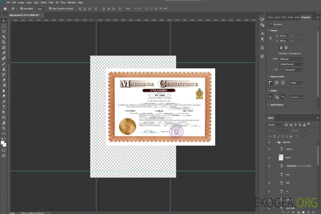 Modèle Word et PDF de certificat de mariage au Sri Lanka, template